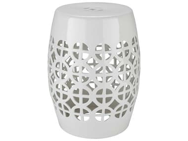 Livabliss by Surya Ridgeway White Garden Stool LIVRWY003131318