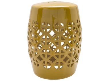 Livabliss by Surya Ridgeway Mustard Yellow Garden Stool LIVRWY007131318