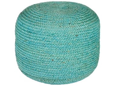 Livabliss by Surya Tropics 19" Aqua Blue Ottoman LIVTPPF001