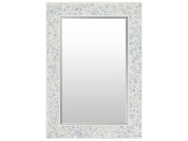 Livabliss by Surya Whitaker Natural Ivory Blue Rectangular Wall Mirror LIVWTK7201