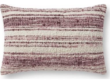 Loloi Rugs Burgundy / Ivory 12" x 21" Chris Loves Julia Pillow LLMEGBURGUNDYIVORY