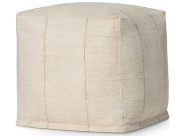 Loloi Rugs Ivory Cream Upholstered Ottoman LLP143LPF0043IV00PF18