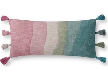 Loloi Rugs Pink / Blue / White 12'' x 27'' Justina Blakeney Pillow LLPJB0013MULTI