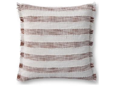 Loloi Rugs Rust Ivory 22" x 22" Pillow LLPLL0134RUIVPIL3