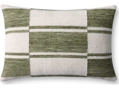 Loloi Rugs Ivory Green 26" x 16" Pillow LLPLL0139IVGRPI15