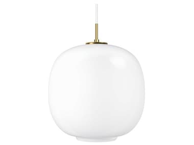 Louis Poulsen VL 14" 1-Light Brass Glossy Opal White Round Pendant LOU5741928527