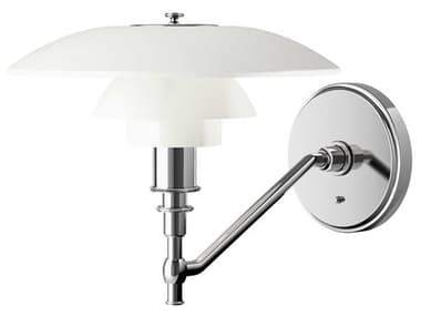 Louis Poulsen PH-3/2 6&quot; Tall 1-Light High Lustre Chrome Plated Wall Sconce LOU5743909230