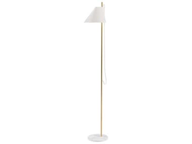 Louis Poulsen Yuh 55" Tall Brass White Floor Lamp LOU5744162681