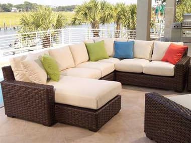 Lloyd Flanders Contempo Wicker Sectional Lounge Set LUCNTSQBL