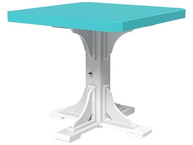 LuxCraft Recycled Plastic 41 Square Counter Height Table with Umbrella Hole LUXP41STCOUNTER