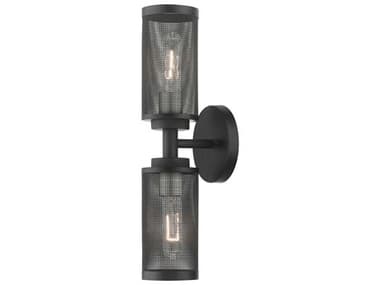 Livex Lighting Industro 17" Tall 2-Light Black Brushed Nickel Wall Sconce LV1412204