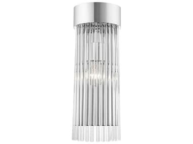 Livex Lighting Norwich 16" Tall 1-Light Polished Chrome Crystal Wall Sconce LV1571105