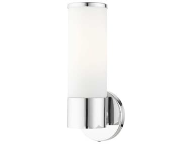 Livex Lighting Lindale 11" Tall 1-Light Polished Chrome Glass Wall Sconce LV1656105