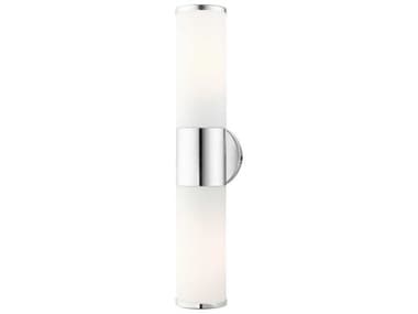 Livex Lighting Lindale 18" Wide 2-Light Polished Chrome Glass Vanity Light LV1656205
