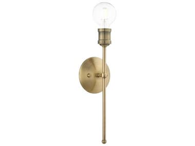 Livex Lighting Lansdale 15" Tall 1-Light Antique Brass Wall Sconce LV1671101