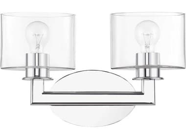 Livex Lighting Bernardino 16" Wide 2-Light Polished Chrome Vanity Light LV1791205