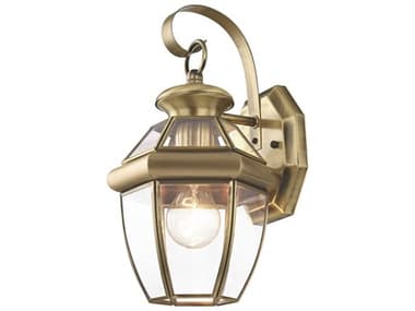 Livex Lighting Monterey Antique Brass 1-light 7'' Wide Outdoor Wall Light LV205101