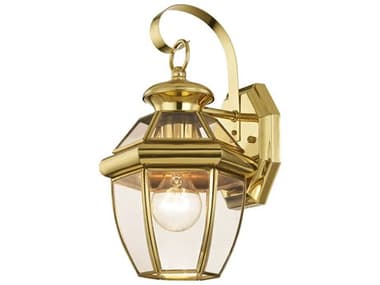 Livex Lighting Monterey Polished Brass 1-light 7'' Wide Outdoor Wall Light LV205102