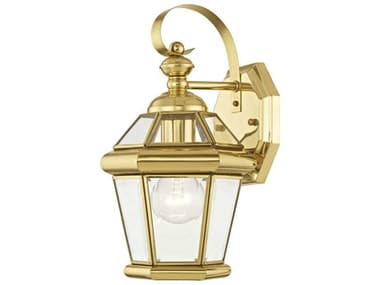 Livex Lighting Georgetown Polished Brass 1-light 7'' Wide Outdoor Wall Light LV206102