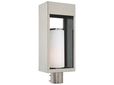 Livex Lighting Bleecker Brushed Nickel 1-light Outdoor Post Light LV2098591