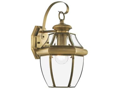 Livex Lighting Monterey Antique Brass 1-light 9'' Wide Outdoor Wall Light LV215101