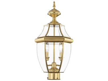 Livex Lighting Monterey Polished Brass 2-light 11'' Wide Outdoor Post Light LV225402