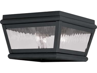 Livex Lighting Exeter Black 2-light Outdoor Ceiling Light LV261104
