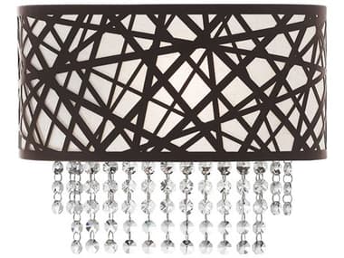 Livex Lighting Allendale 9" Tall 1-Light Bronze Crystal Wall Sconce LV4066707