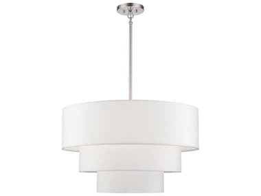 Livex Lighting Manorwood 28" 5-Light Brushed Nickel Pendant LV4108791