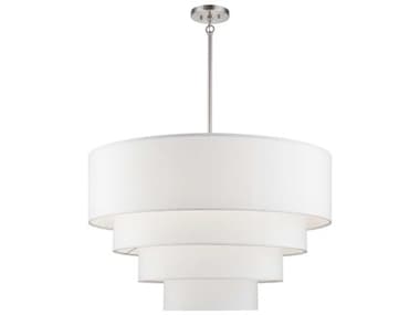 Livex Lighting Manorwood 35" 8-Light Brushed Nickel Pendant LV4108891