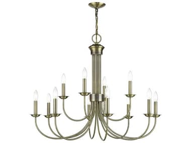 Livex Lighting Estate 12-Light Antique Brass Chandelier LV4268001