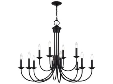 Livex Lighting Estate 12-Light Black Chandelier LV4268004