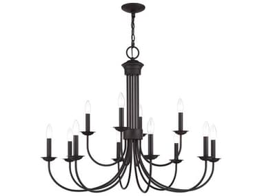 Livex Lighting Estate 12-Light Bronze Chandelier LV4268007