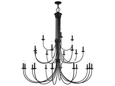 Livex Lighting Estate 24-Light Black Chandelier LV4268604