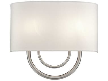 Livex Lighting Stratton 11" Tall 2-Light Brushed Nickel Wall Sconce LV4289291