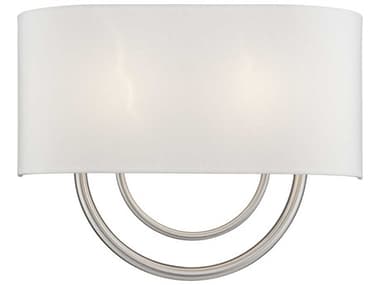 Livex Lighting Stratton 11" Tall 2-Light Brushed Nickel Wall Sconce LV4289391