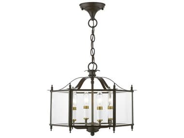 Livex Lighting Livingston 4-Light Black Traditional Pendant LV439892