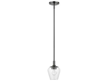 Livex Lighting Willow 5" 1-Light Black Chrome Glass Bell Mini Pendant LV4672146