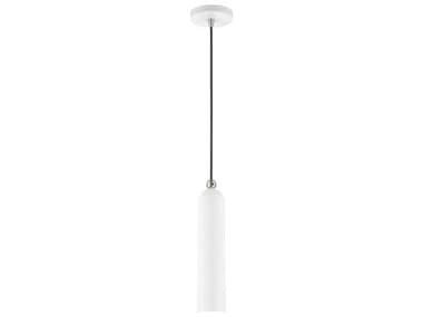 Livex Lighting Ardmore 5" 1-Light White Cylinder Mini Pendant LV4675103