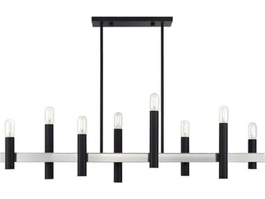 Livex Lighting Helsinki 8-Light Black Brushed Nickel Island Pendant LV4686804