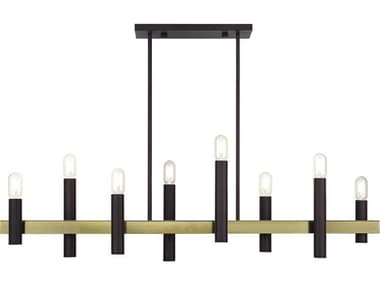 Livex Lighting Helsinki 8-Light Bronze Antique Brass Island Pendant LV4686807