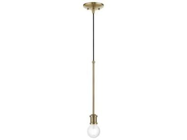 Livex Lighting Lansdale 5" 1-Light Antique Brass Mini Pendant LV4716101
