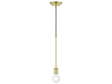 Livex Lighting Lansdale 5" 1-Light Satin Brass Mini Pendant LV4716112