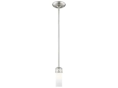 Livex Lighting Westfield 5" 1-Light Brushed Nickel Glass Cylinder Mini Pendant LV472091