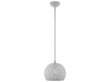 Livex Lighting Charlton 9" 1-Light Nordic Gray Brushed Nickel Dome Mini Pendant LV4918180