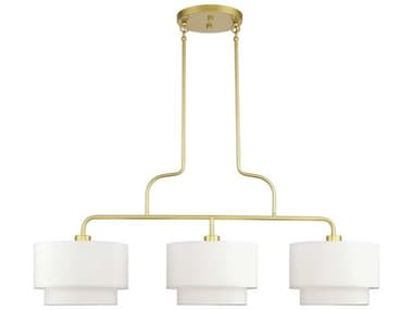 Livex Lighting Manorwood 49" 3-Light Soft Gold Island Pendant LV5030333