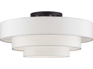 Livex Lighting Manorwood 28" 5-Light Bronze Semi Flush Mount LV5030907