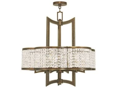 Livex Lighting Grammercy 26" Wide 6-Light Hand Painted Palacial Bronze Crystal Chandelier LV5057664