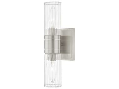 Livex Lighting Midtown 11" Wide 2-Light Brushed Nickel Glass Vanity Light LV5069291
