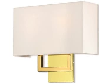 Livex Lighting Pierson 11" Tall 2-Light Polished Brass Wall Sconce LV5099002